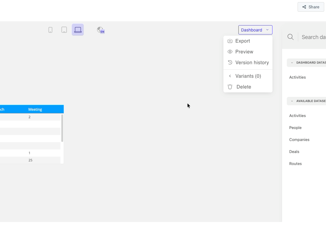 Share Dashboard