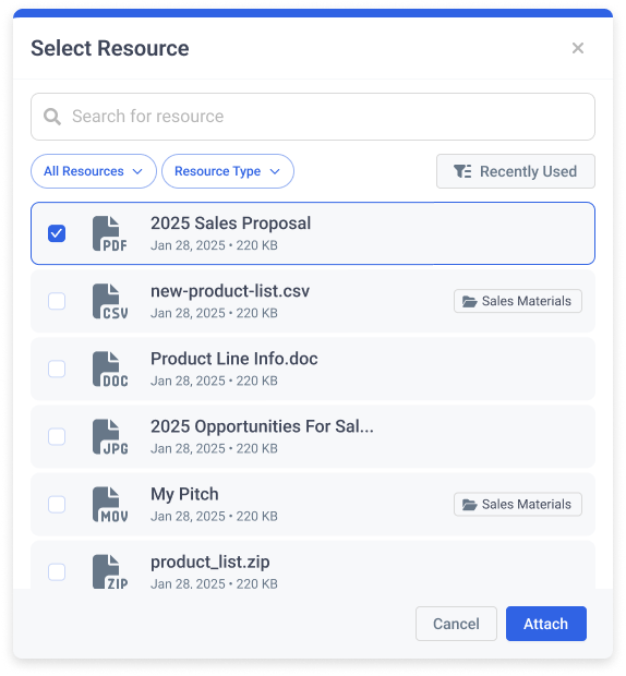 Email Resources and Tracking